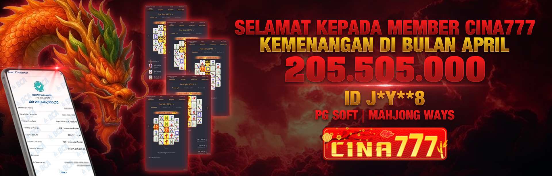 JACKPOT MEMBER CINA777 PG SOFT